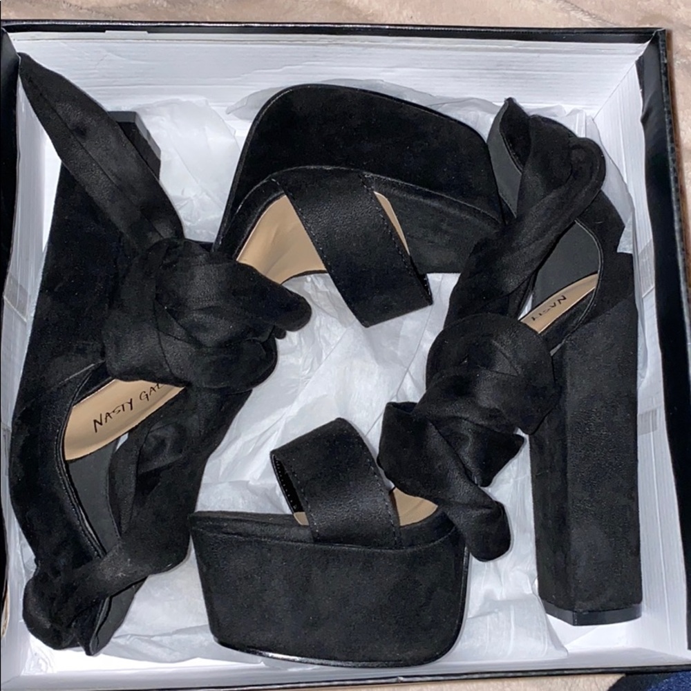 Nasty Gal “On The Up” Platform Lace Up Heel